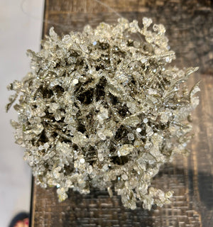 Iced Leaf Gold Twig Christmas Ornament - theloveyourspaceplace