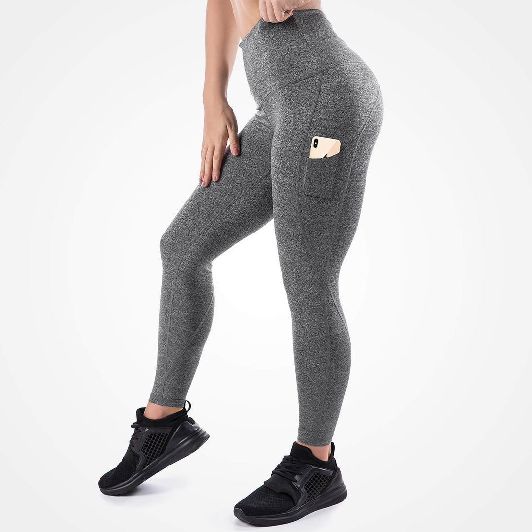 Light Grey Side Bolt Leggings (Light Grey Leggings, Dark Grey Bolt)