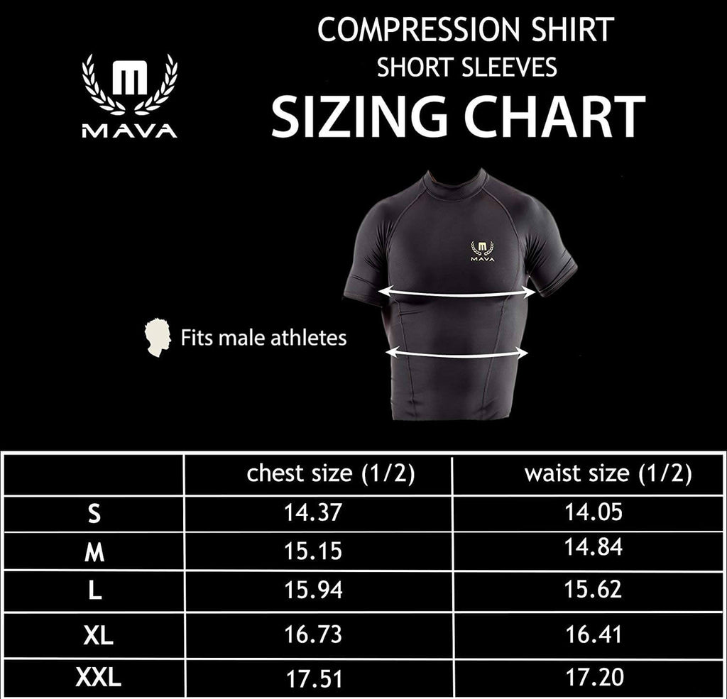 compression shirt size guide