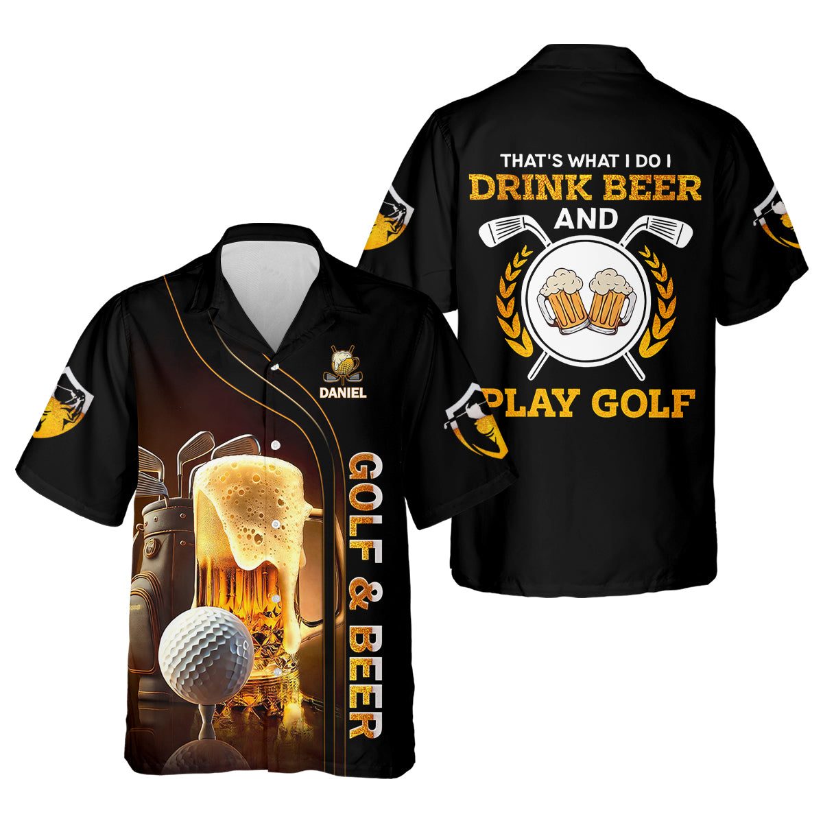 That's What I Do I Drink Beer And Play Golf Custom Funny Golf Polo Shirt, Dad Golf Gifts - Image 10