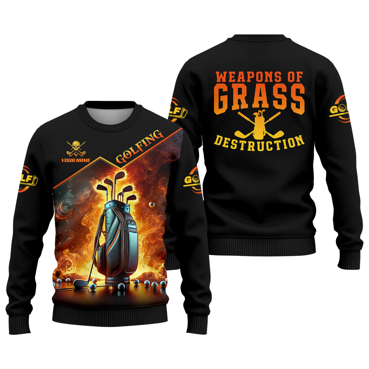 Weapons Of Grass Destruction Custom Men's Golf Polo Shirt, Dad Golf Gift - Image 9