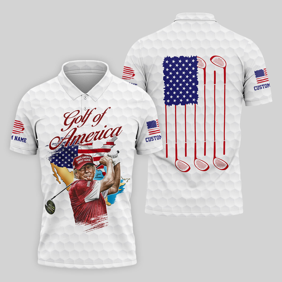 Golf Of America Custom Men's Golf Polo Shirt, Funny Golf Shirt, Father's Day Gifts - Image 5