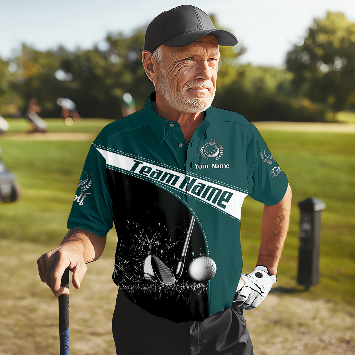 Weapons Of Grass Destruction Custom Men's Golf Polo Shirt, Funny Golf Shirt, Dad Golf Gift - Image 3