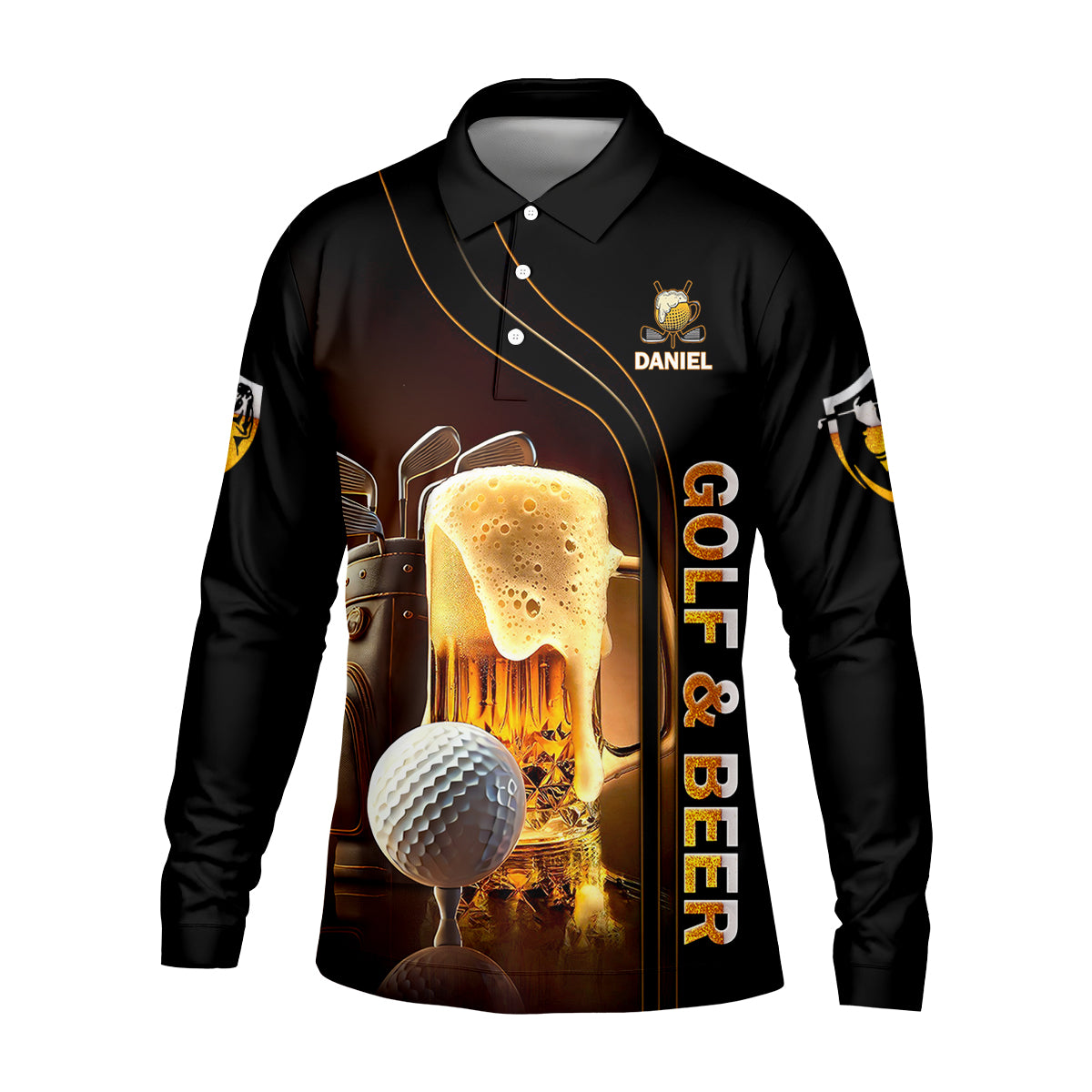 Swing Swear Drink Repeat Funny Golf Polo Shirt, Mens Golf Gift, Golf Lover Gift - Image 7