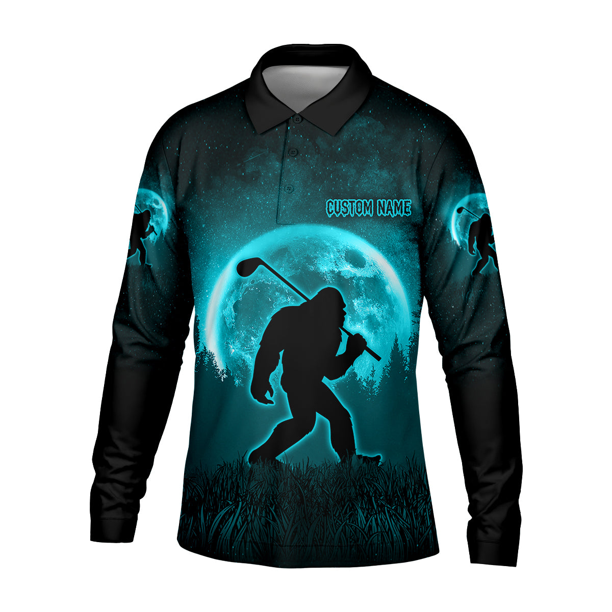 Custom Bigfoot Golf Polo Shirt, Mens Golf Gift, Funny Golf Shirt, Golf Gift For Dad - Image 15