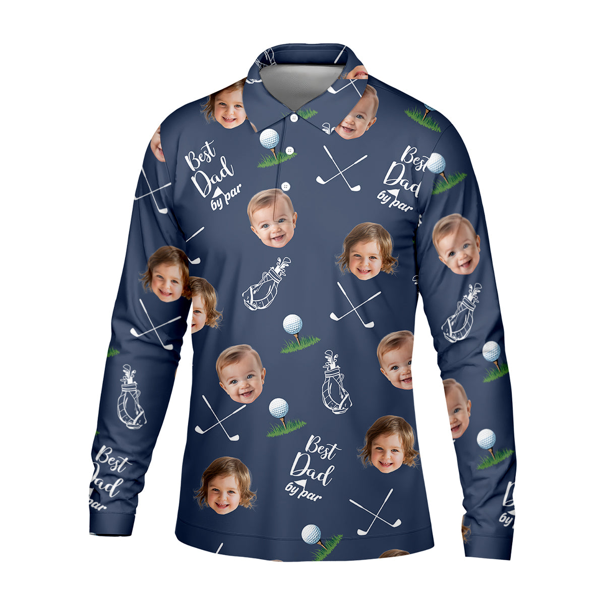 Best Dad By Par Custom Photo Golf Shirt, Fun Golf Shirt, Best Golf Gift For Dad - Image 8