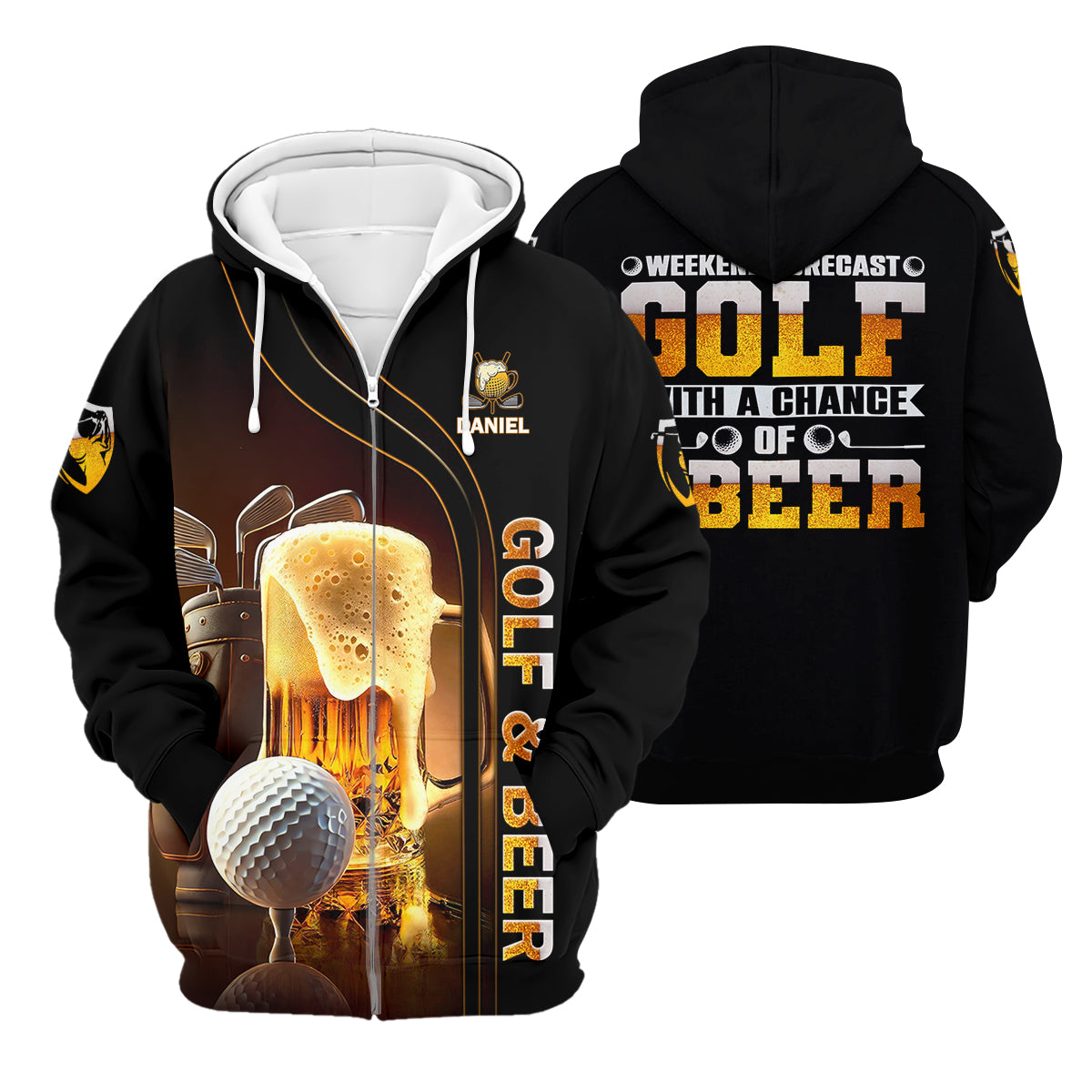 Weekend Forecast Golf With A Change Of Beer Custom Golf Polo Shirt, Mens Golf Gift, Golf Lover Gift - Image 8