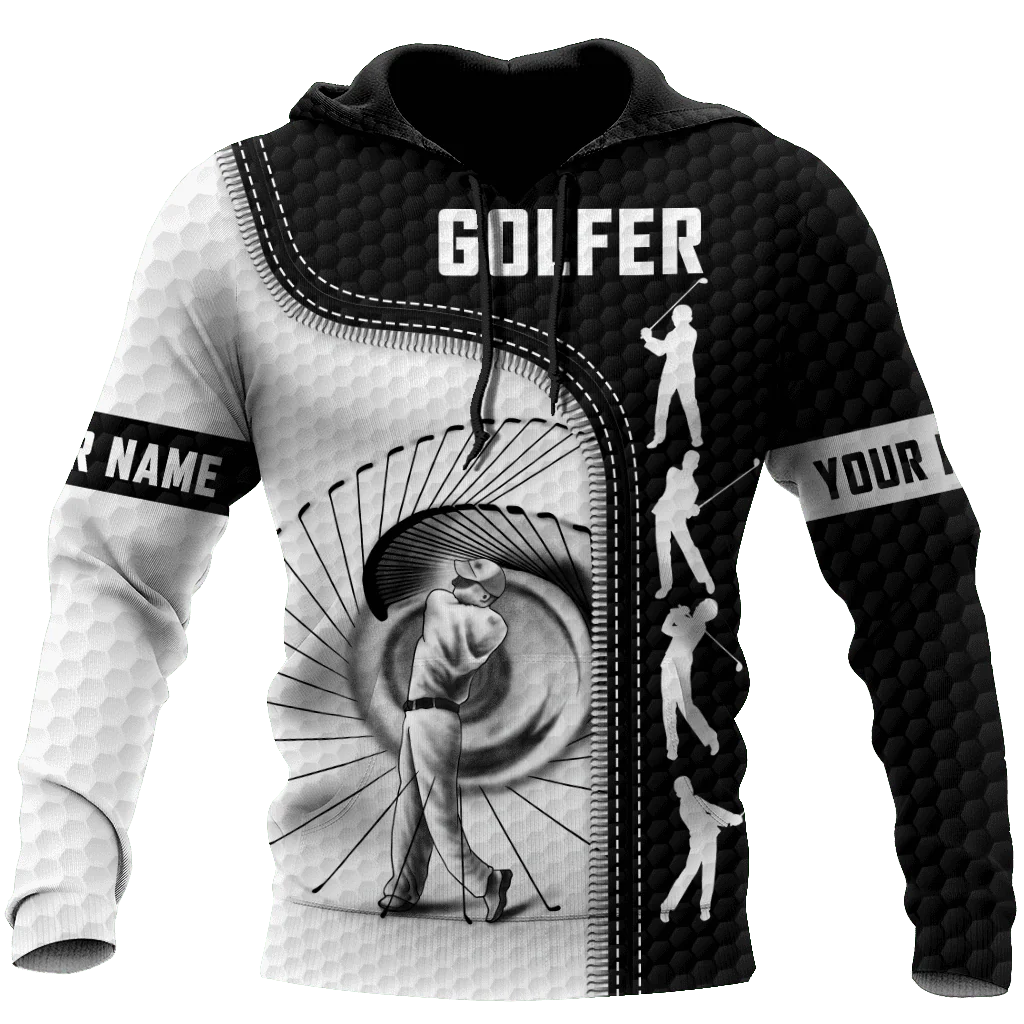 Golfer Swing Custom Name Golf Polo Shirt, Golf Apparel, Golf Gift For Men - Image 4