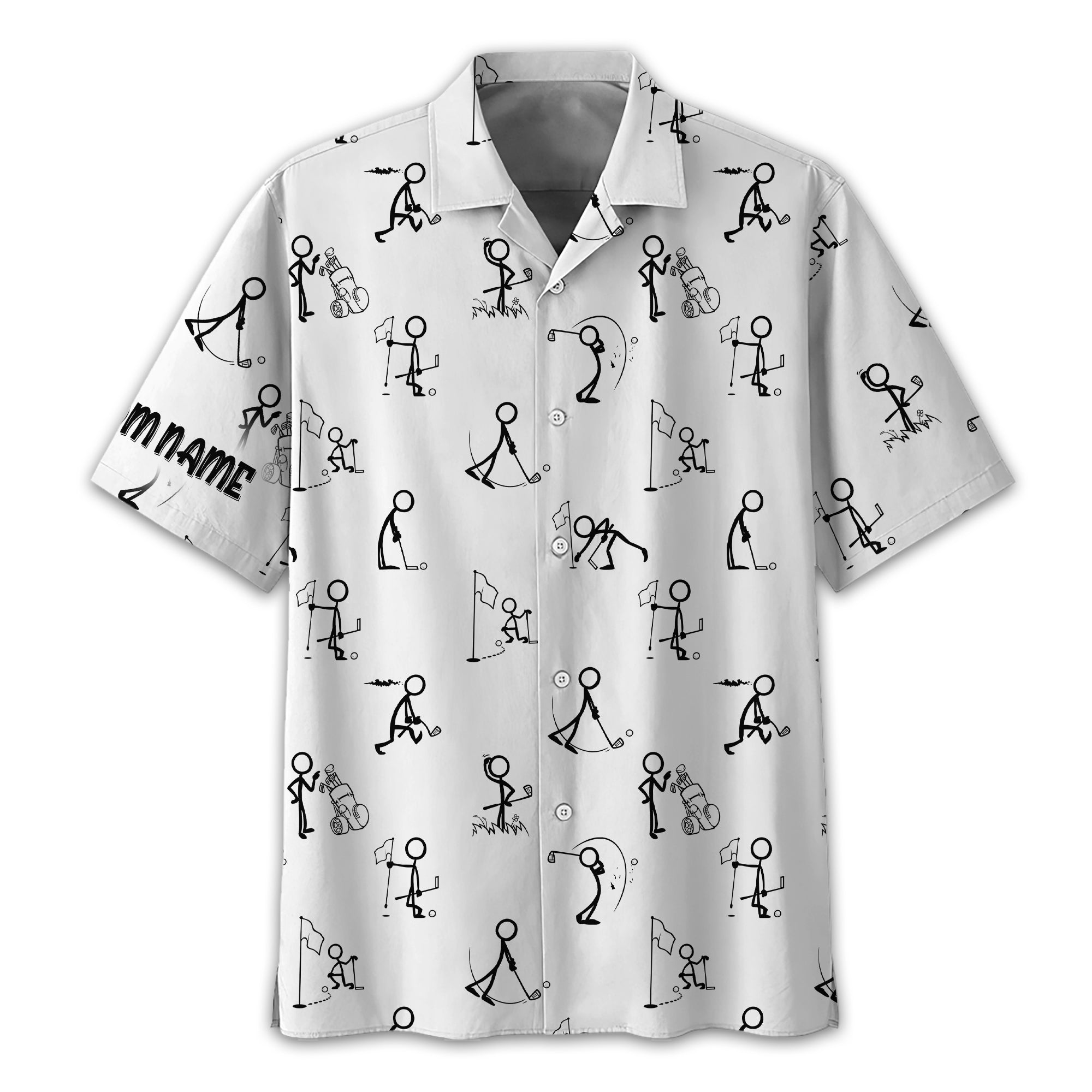 Funny Stick Figure Golf Polo Shirt, Gift For Golfers, Golf Gift For Men - Image 16