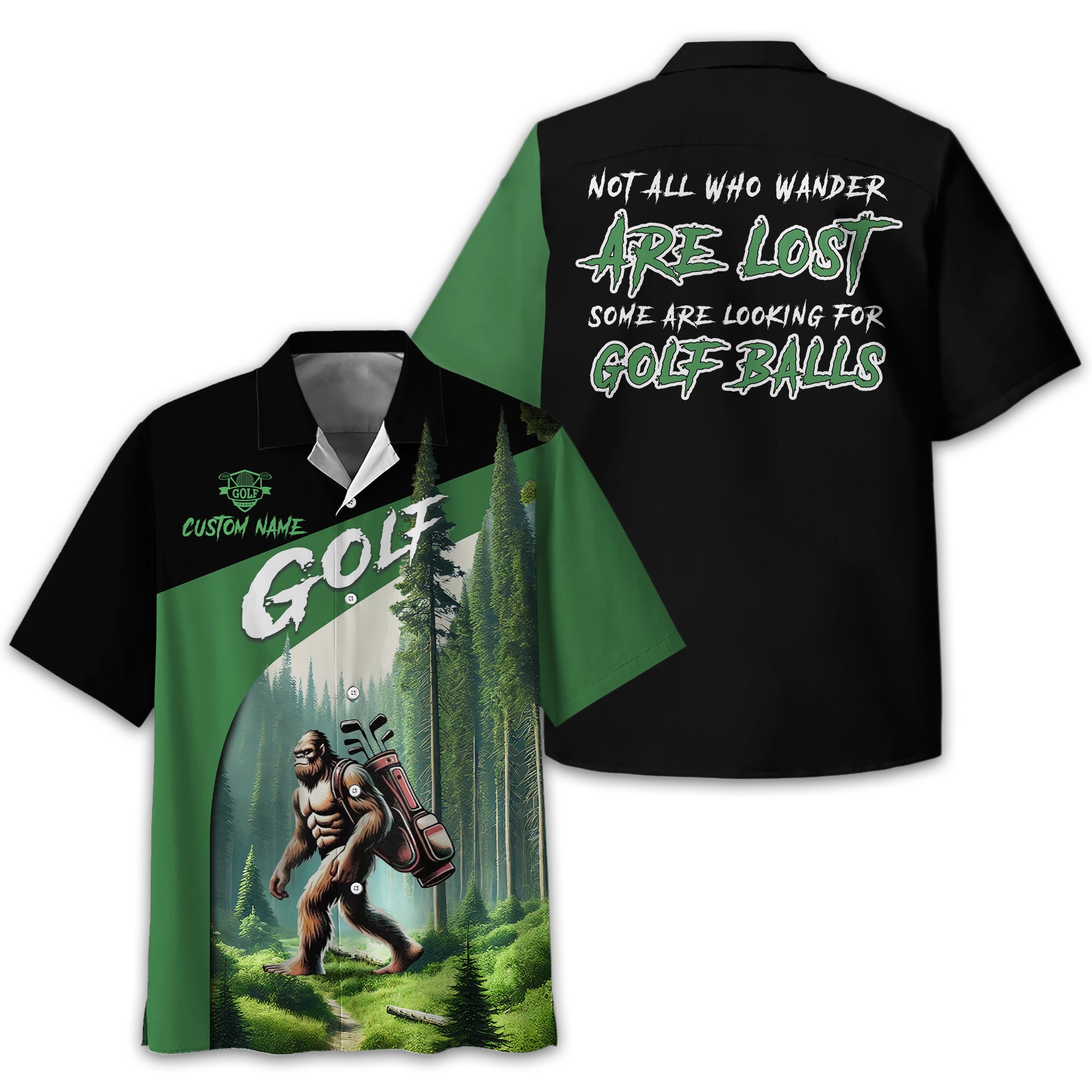 Not All Who Wander Are Lost Bigfoot Custom Golf Shirt, Funny Golf Shirt, Gift For Golfer - Image 10
