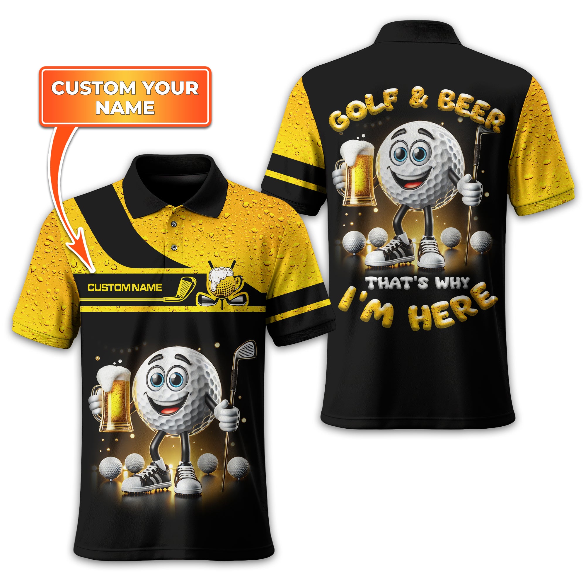 Golf And Beer Personalized Golf Polo Shirt, Golf Shirt, Gift For Golfers - Image 14