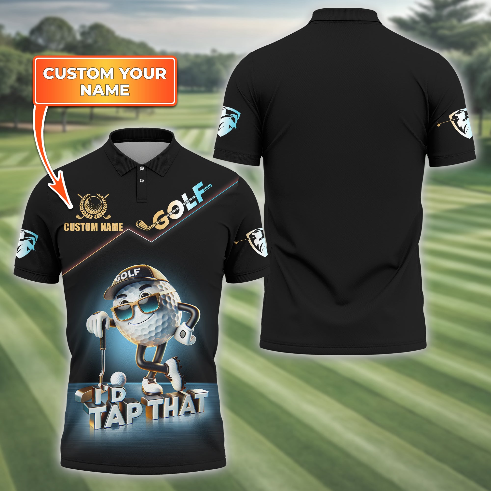 I'd Tap That Customize Golf Polo Shirt, Funny Golf Shirt, Golfing Apparel, Gift For Golfers - Image 12