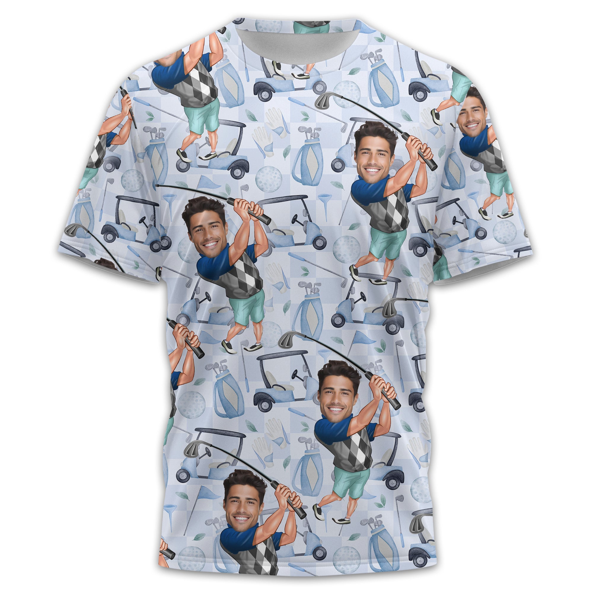 Custom Face Golf Polo Shirt, Gift For Golfers, Golf Gift For Men - Image 6