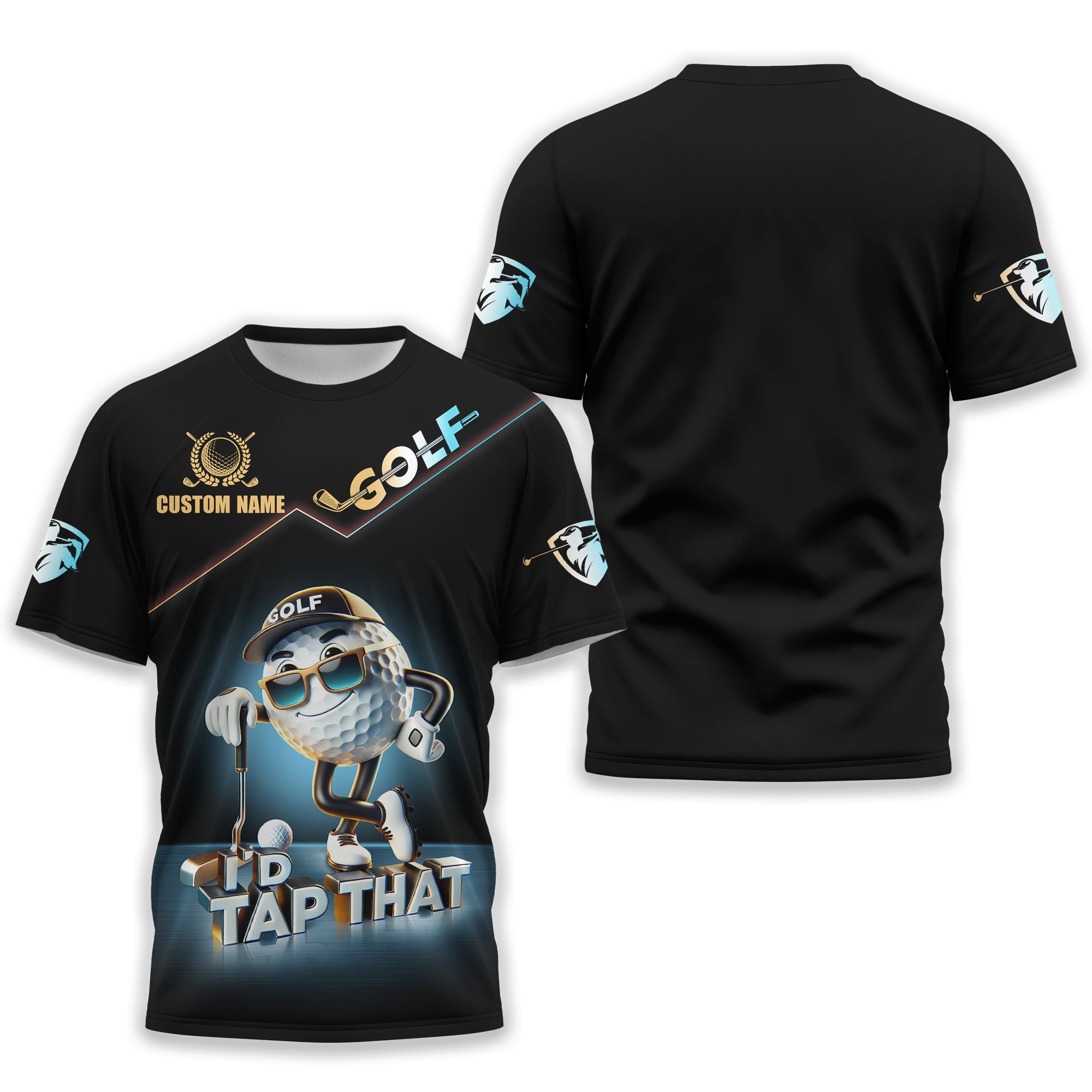 I'd Tap That Customize Golf Polo Shirt, Funny Golf Shirt, Golfing Apparel, Gift For Golfers - Image 3