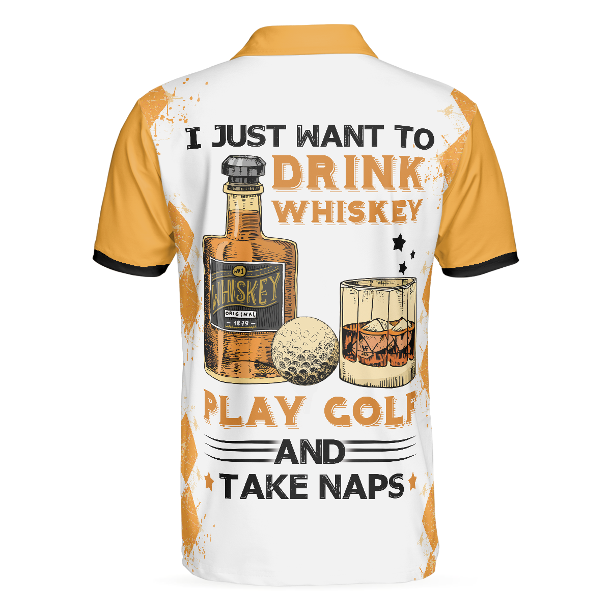 Play Golfs And Take Nap Men's Golf Polo Shirt, Golfing Apparel, Mens Golf Gift - Image 4