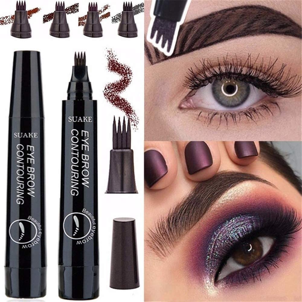 GetUSCart Microblade Eyebrow Pencil for tat brow look Microblading  Eyebrow Pen make up Tattoo Pen for Every Skin Type with Long Lasting  Quality Waterproof Brow Pen ChestnutDark Brown