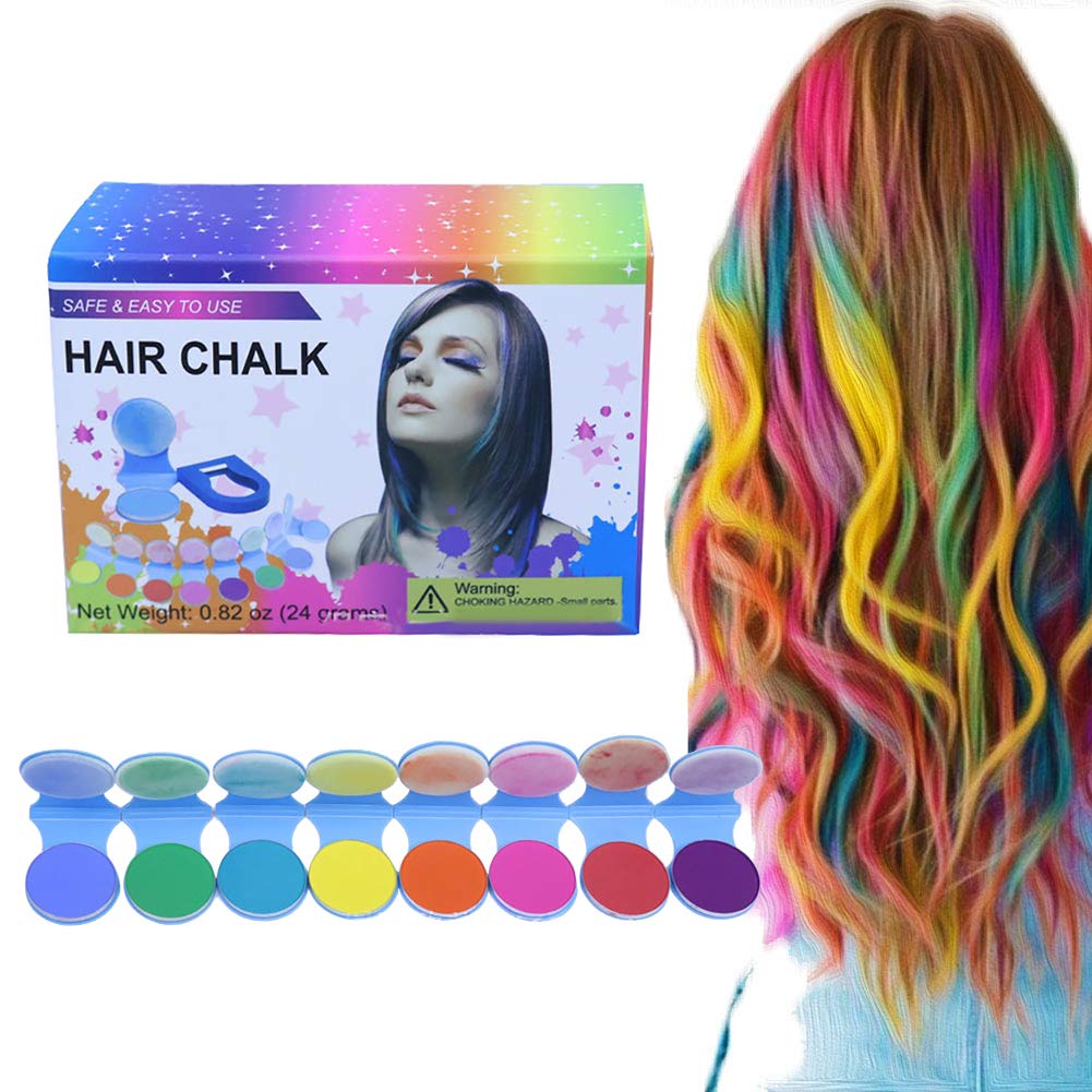 Jim&Gloria Dustless Hair Chalk Gifts For Girls, Temporary Color Dye For  Teenage, Teen Girl Gifts Trendy Stuff, Makeup for Tweens Teenager Kids Age  7 8