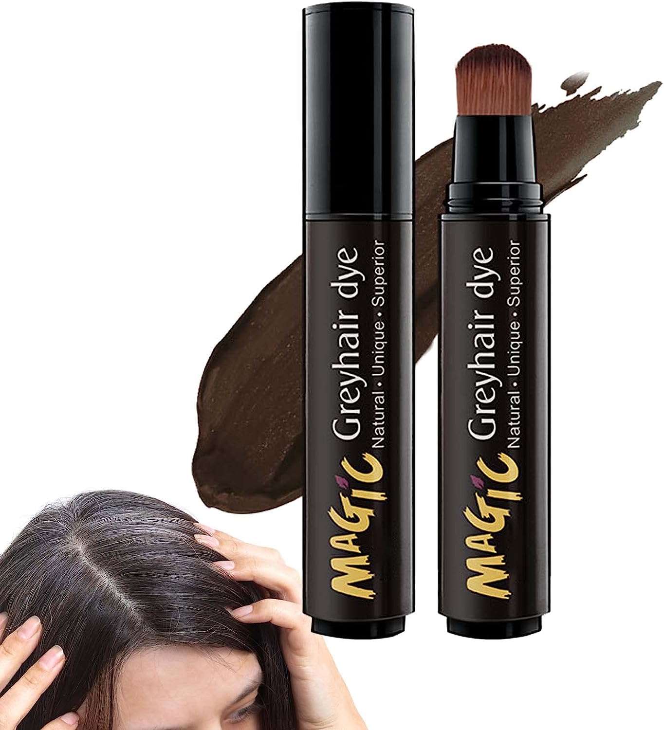 gowwim Root Touch Up Semipermanent Root Hair ColoringHair Dye Pen for  Roots Haircolor TouchUp Stick to Cover Gray Hair RootDark Brown   Imported Products from USA  iBhejo