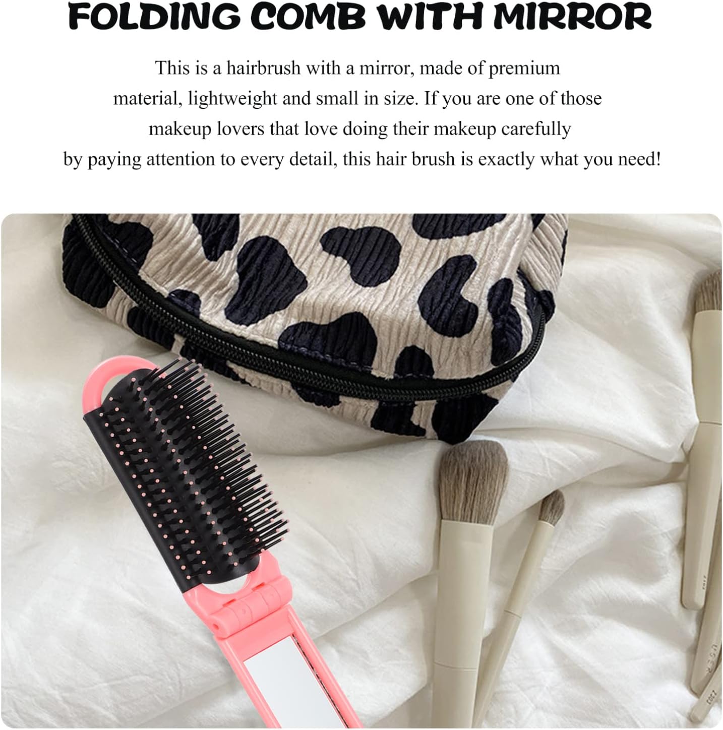 50 Pieces Portable Travel Folding Hair Brush Travel Comb Combo Compact  Foldable Hair Brush Double Headed
