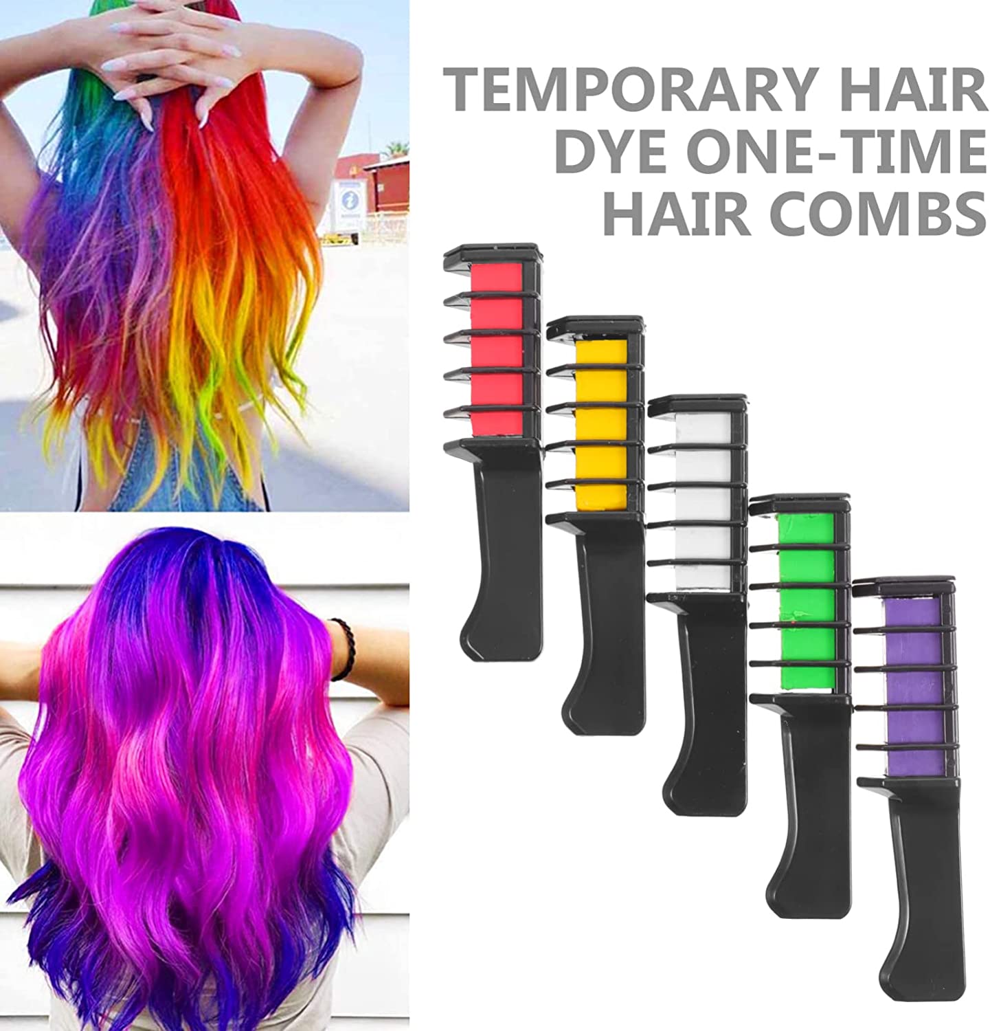 Buy Hair Color Chalk Luckyfine 6 Colors NonToxic Safe Hair Chalk in Any  Ages Colored Shimmer Temporary Hair Dye Party Cosplay DIY Gifts for  Birthday Festival Colors For All Hair Online at