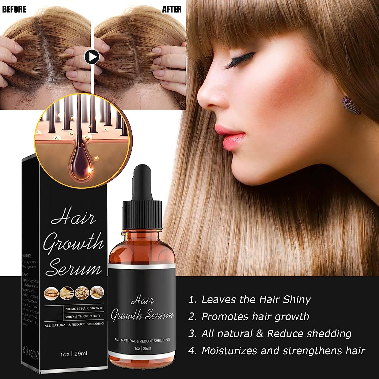 Natural Protein Hair Serum Protein Serum for Hair  The Moms Co