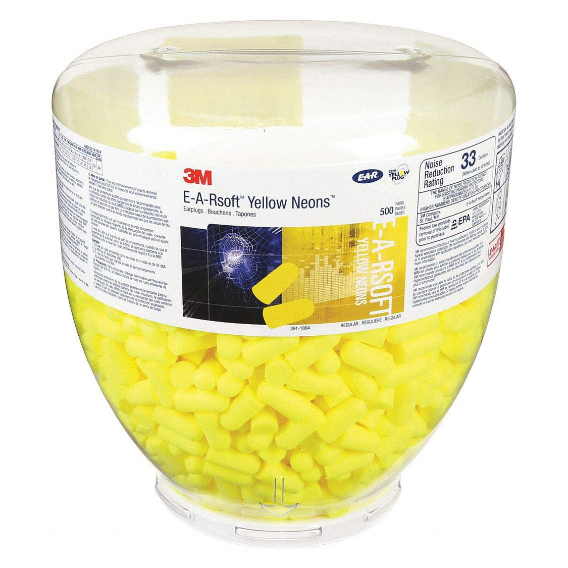 3M E-A-R Classic Earplugs, 28 dB, Uncorded, Pillowpack, 250 Pairs/Box,  PP-01-002