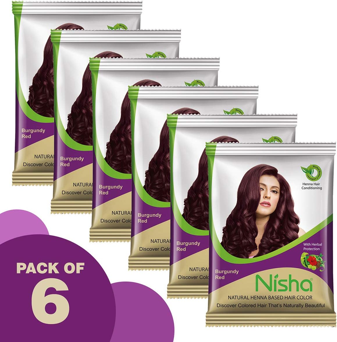Nisha black hair color dye henna based natural black hair color dye f