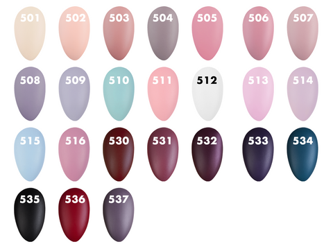 O2M Breathable Nail Enamel Soft Matte Swatches