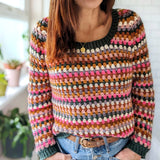 Stripey crochet jumper