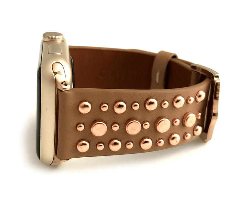 leather studded apple watch band