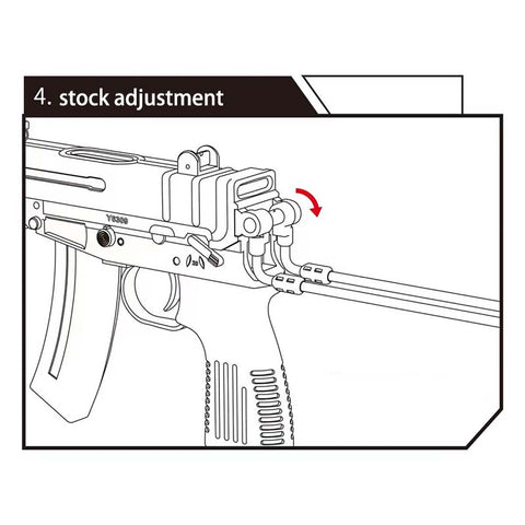 scorpion gel blaster butt stock adjustment