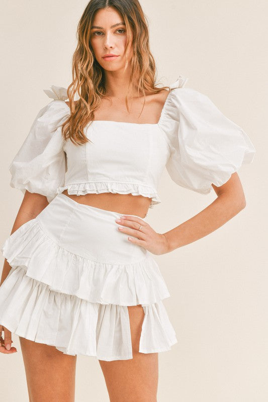 Puff Sleeve Top and Skirt Set – STASH Apparel & Gifts