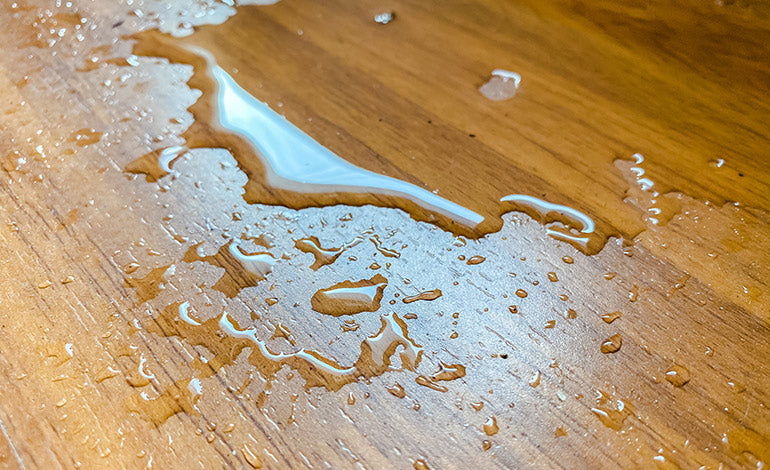 Water protection on hardwood flooring.