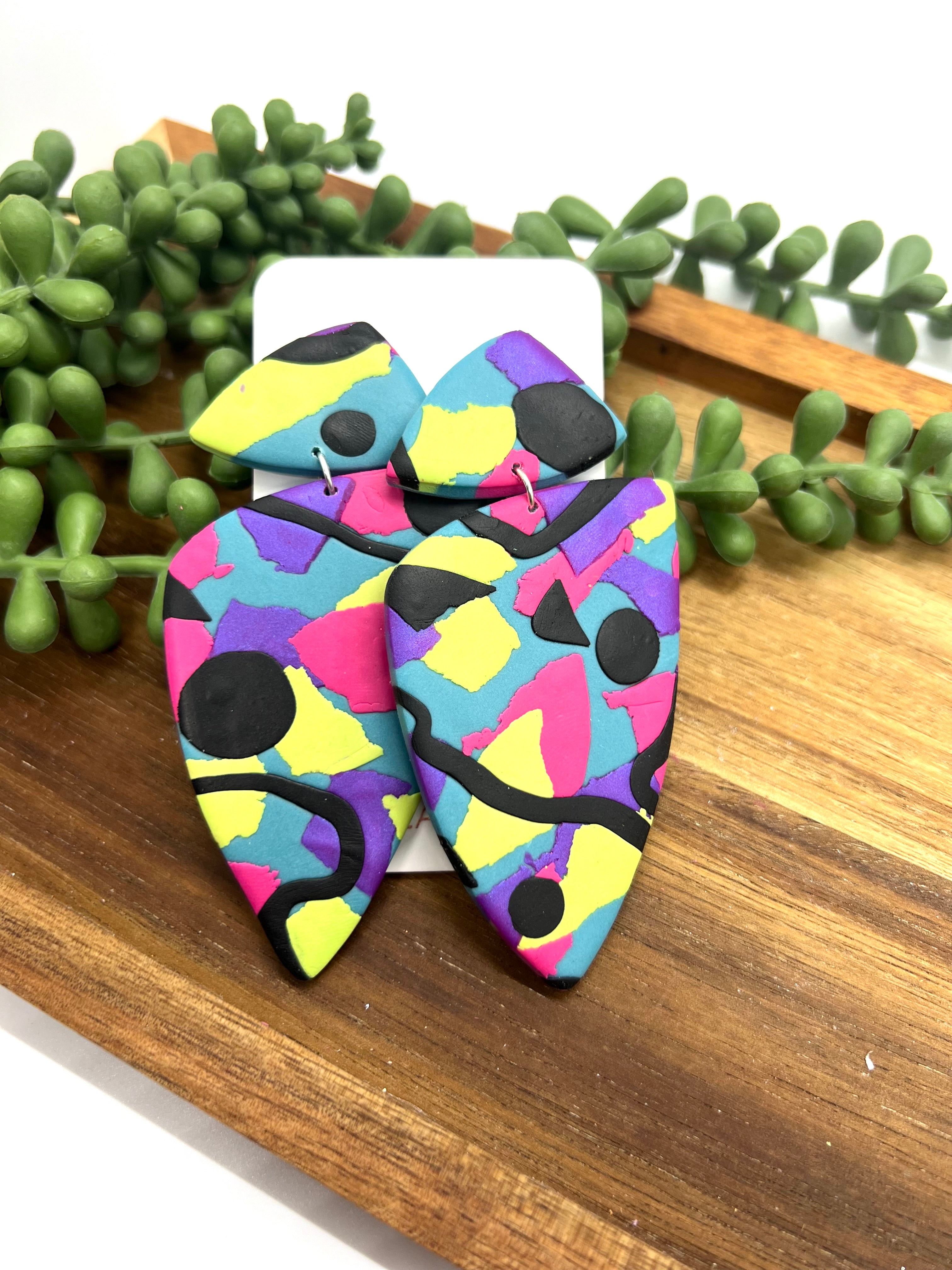 Extra large abstract dangle