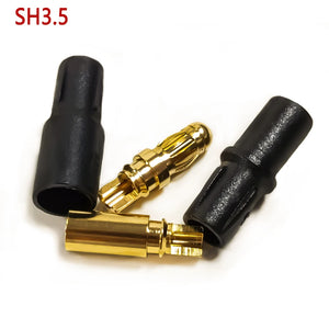 10/20/50pairs Amass 3.5mm SH3.5 Gold Plated Connector with Protective Sleeves for Rc Remote Control Toy Accessories - QX-Motor