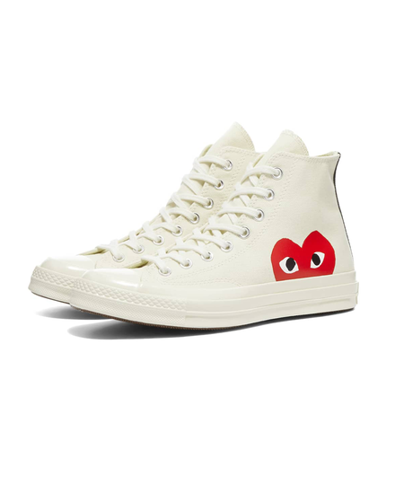 converse x cdg high white