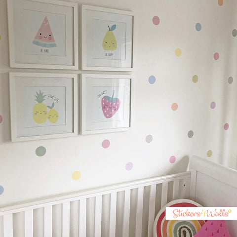 polka dot nursery wall stickers