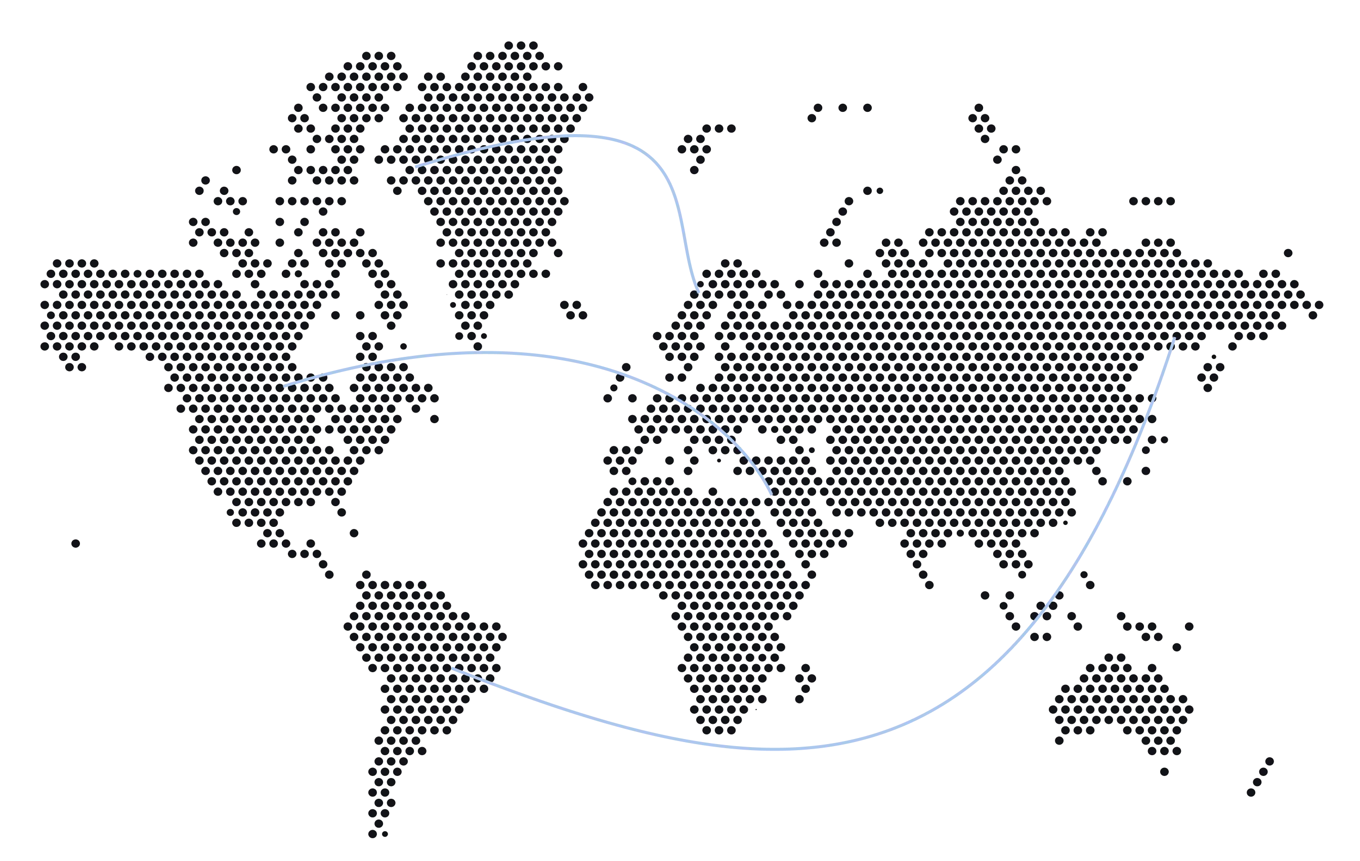 World Map with line