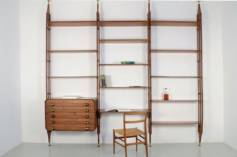 libreria design italiano anni 60 stile svedese