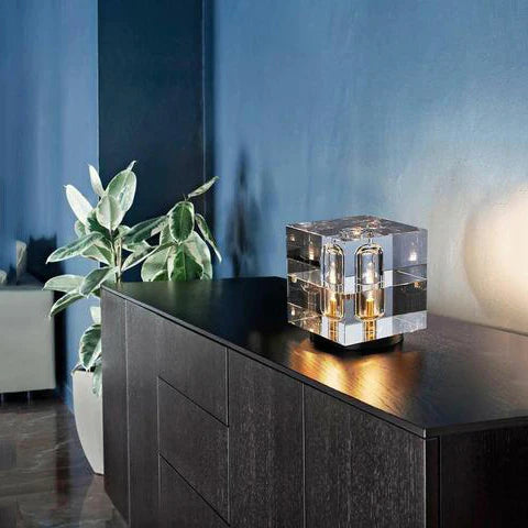 Modern Square Crystal Table Lamp