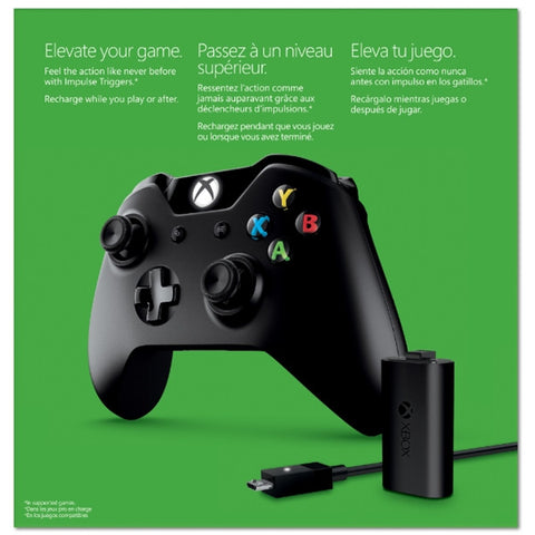 xbox one wireless controller with play and charge kit