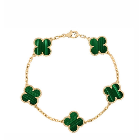 15MM CLOVER BRACELET GREEN