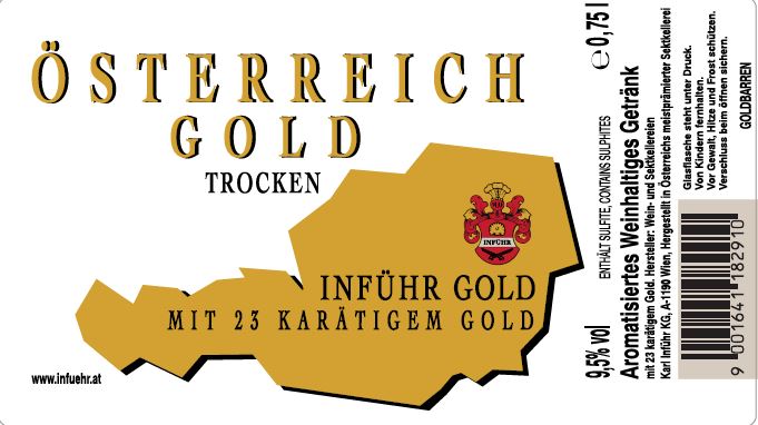 Österreich Gold im Goldbarren – Sektkellerei Inführ