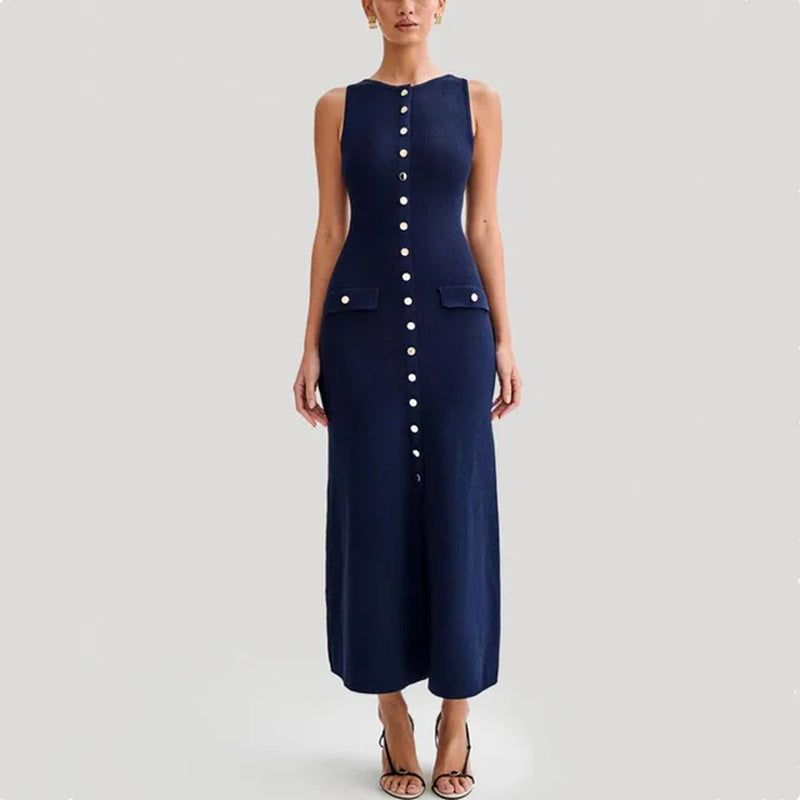 Trendy Summer Knitted Bodycon Long Dresses for Women - Image 5