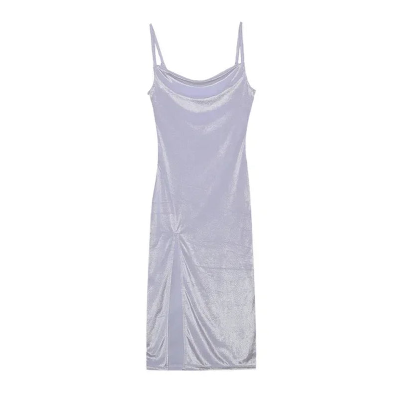 Elegant Velvet Bodycon Evening Gown for Women - Summer Style - Image 6