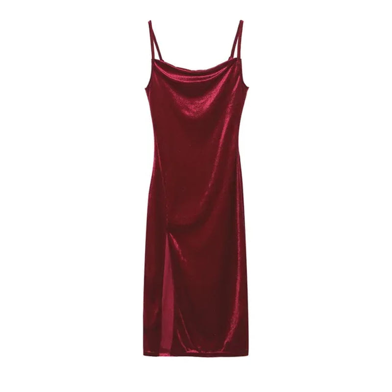 Elegant Velvet Bodycon Evening Gown for Women - Summer Style - Image 12