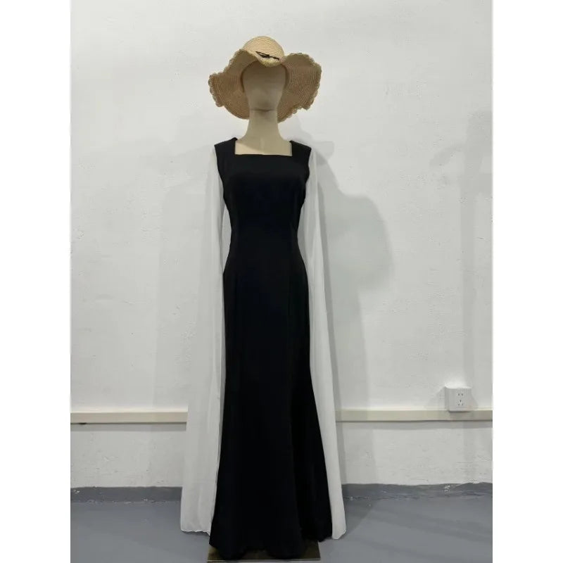 Elegant Chiffon Long Sleeves Formal Evening Gown for Women - Image 7