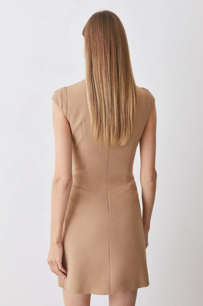 Sexy Lace-Up Neck Strap Split Dress Irregular Pleated Long Skirt - Image 8