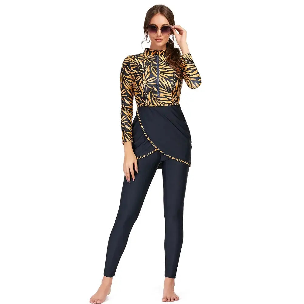 Zippered Modest Swimsuit