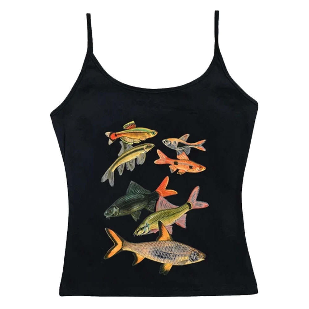 Goldfish Printed Versatile Slim Fit Casual Vest